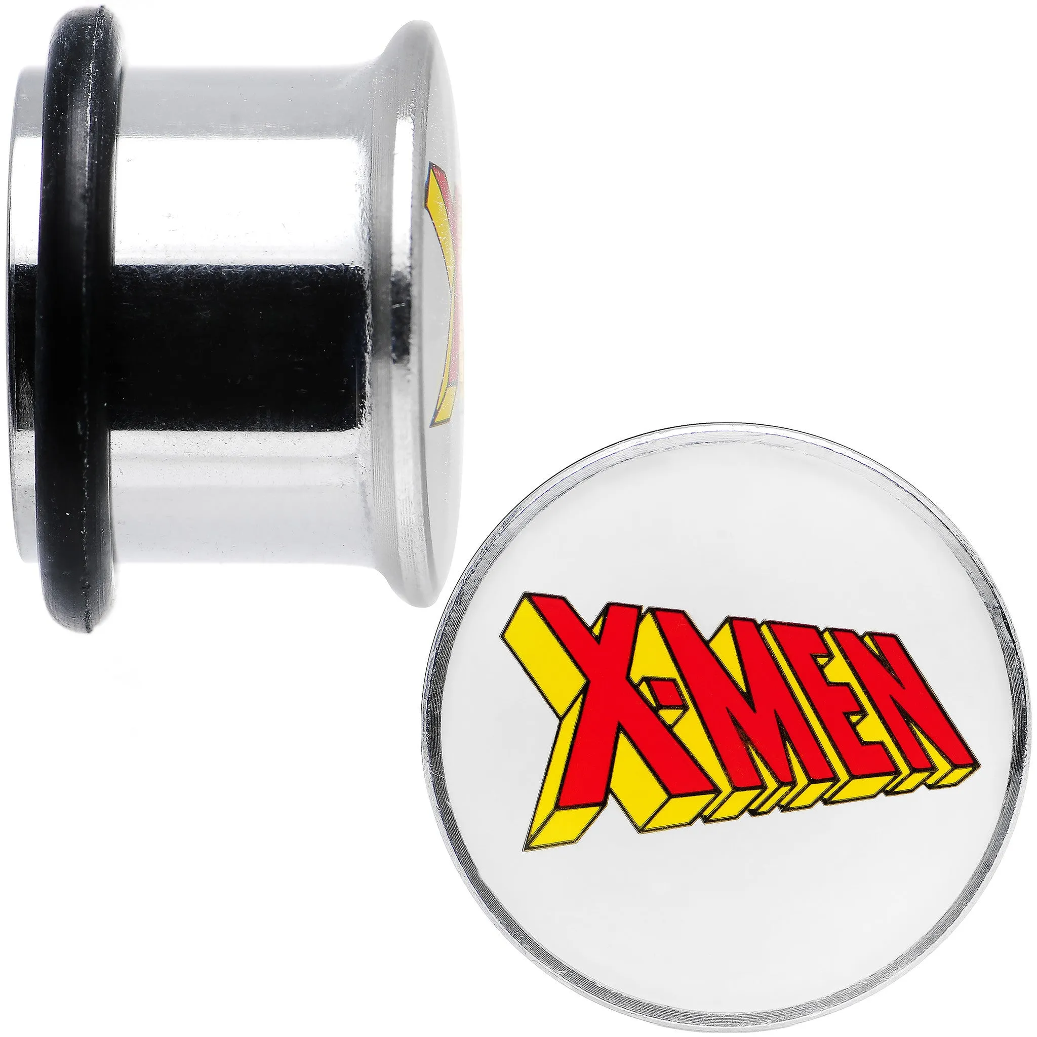 1/2 Licensed X-Men Single Flare Steel Tunnel Plugs Set