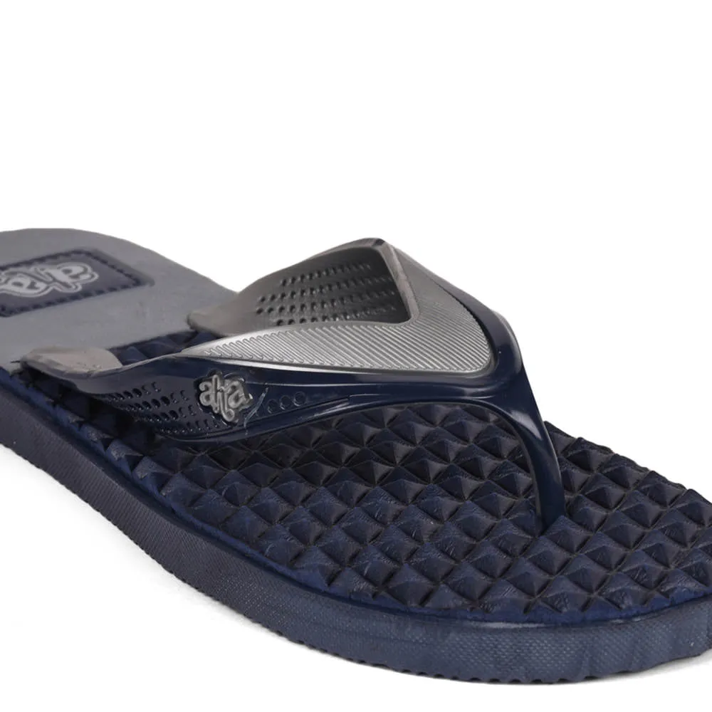 A-HA By Liberty HUNK-R1 Navy Blue Flip-Flops For Men