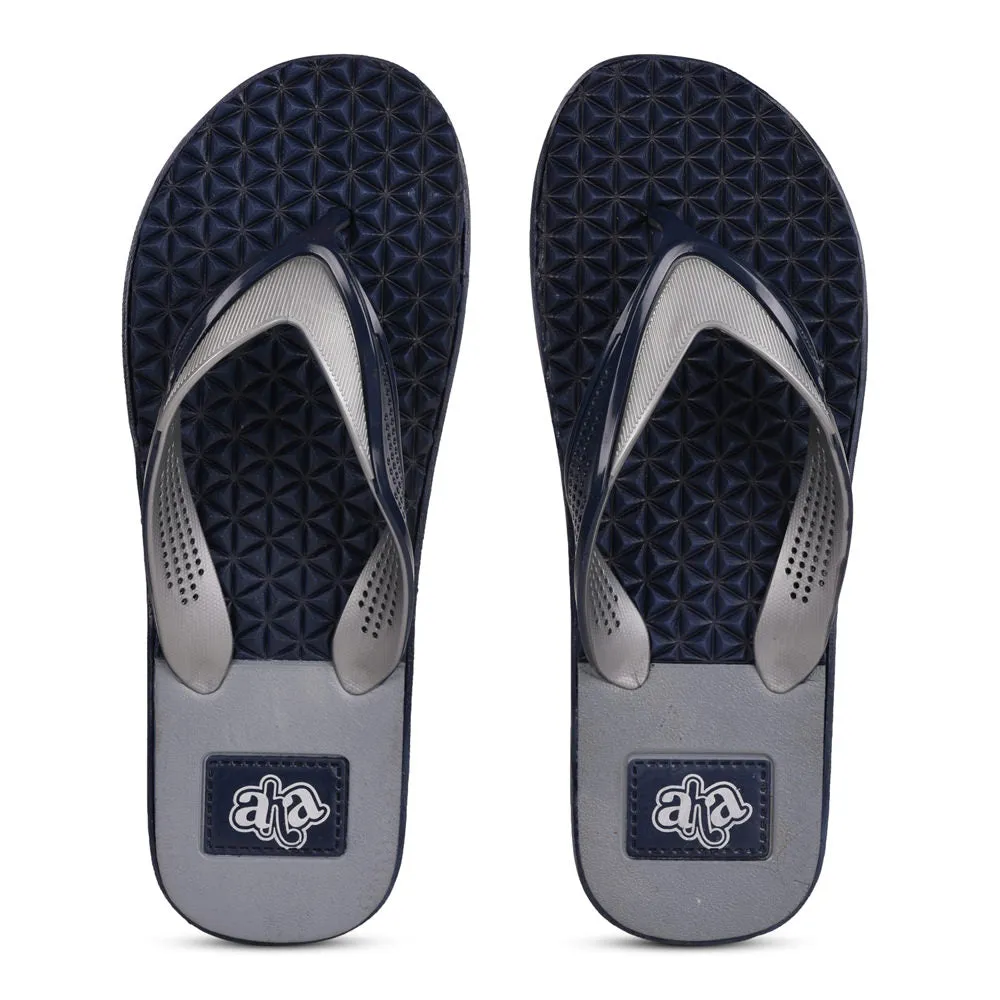 A-HA By Liberty HUNK-R1 Navy Blue Flip-Flops For Men