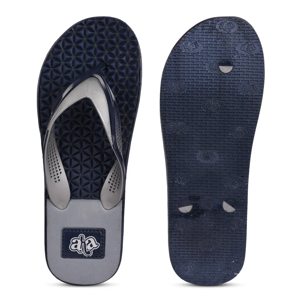 A-HA By Liberty HUNK-R1 Navy Blue Flip-Flops For Men