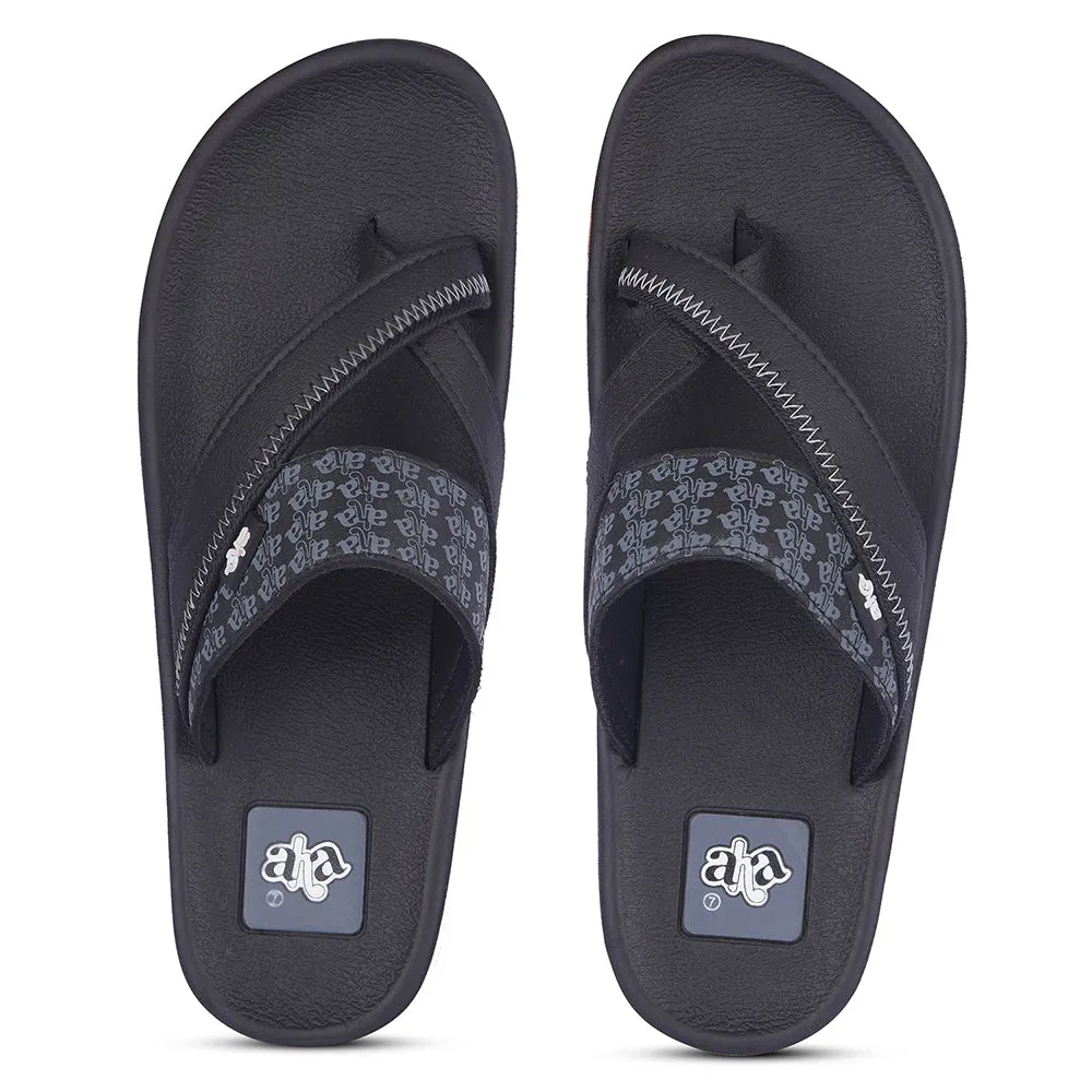 Liberty A-HA Stylish Casual Black Mens Flip Flop - Model ANCO-02