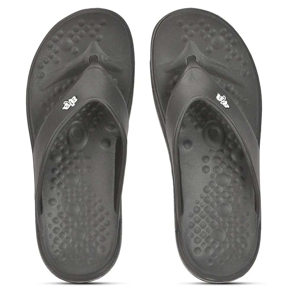 A-HA Casual Black Flip Flop For Men BEACHTIME By Liberty