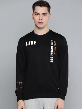 Alcis Men Black Printed Sweatshirt