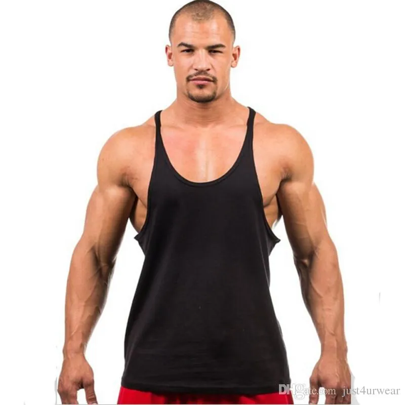 Candy Color Tank Tops Men Summer GYM Fitness Casual Loose Athletic Vests Sleeveless Tanks Tee