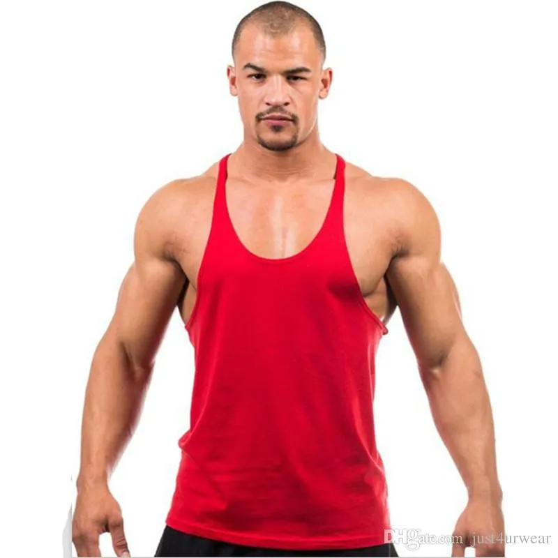 Candy Color Tank Tops Men Summer GYM Fitness Casual Loose Athletic Vests Sleeveless Tanks Tee