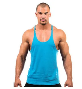 Candy Color Tank Tops Men Summer GYM Fitness Casual Loose Athletic Vests Sleeveless Tanks Tee