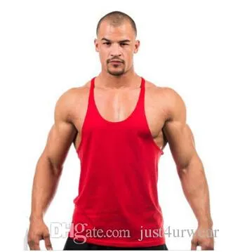 Candy Color Tank Tops Men Summer GYM Fitness Casual Loose Athletic Vests Sleeveless Tanks Tee