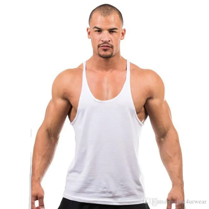 Candy Color Tank Tops Men Summer GYM Fitness Casual Loose Athletic Vests Sleeveless Tanks Tee