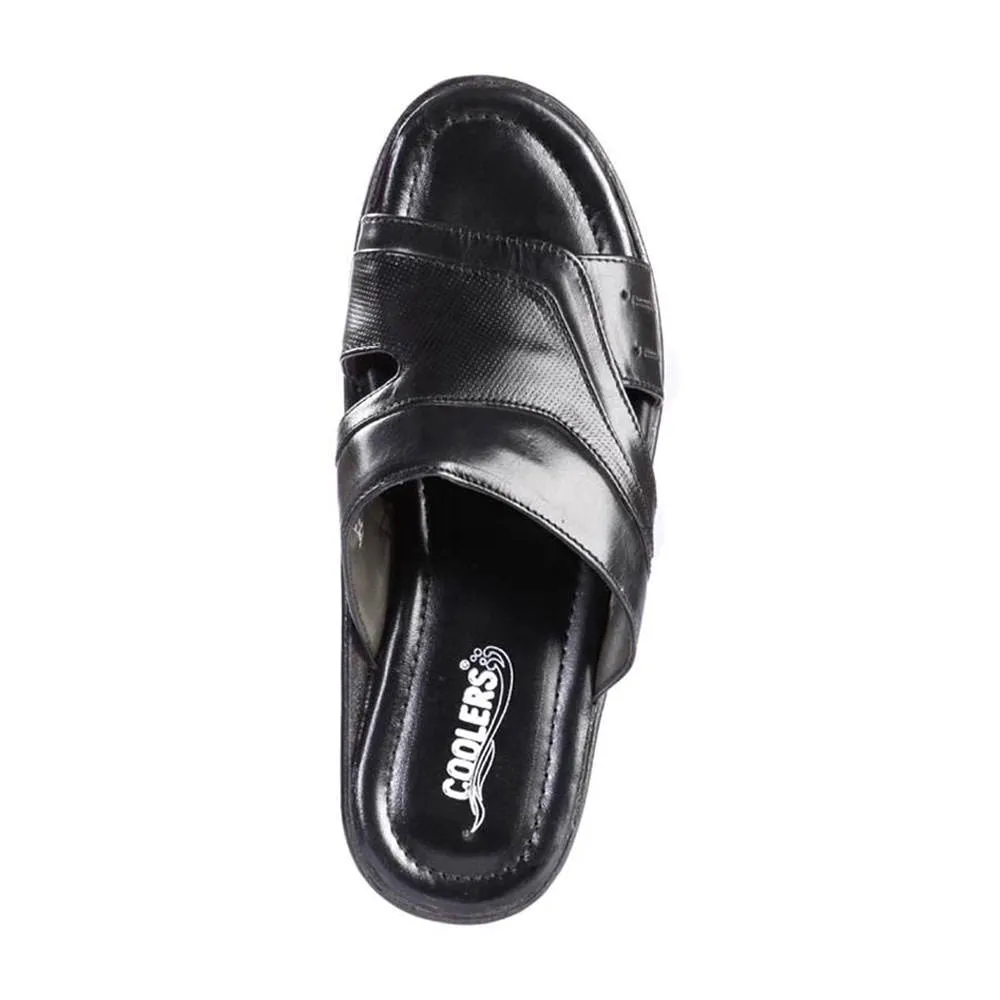 Coolers Casual (Black) Slippers For Men 7153-40 By Liberty