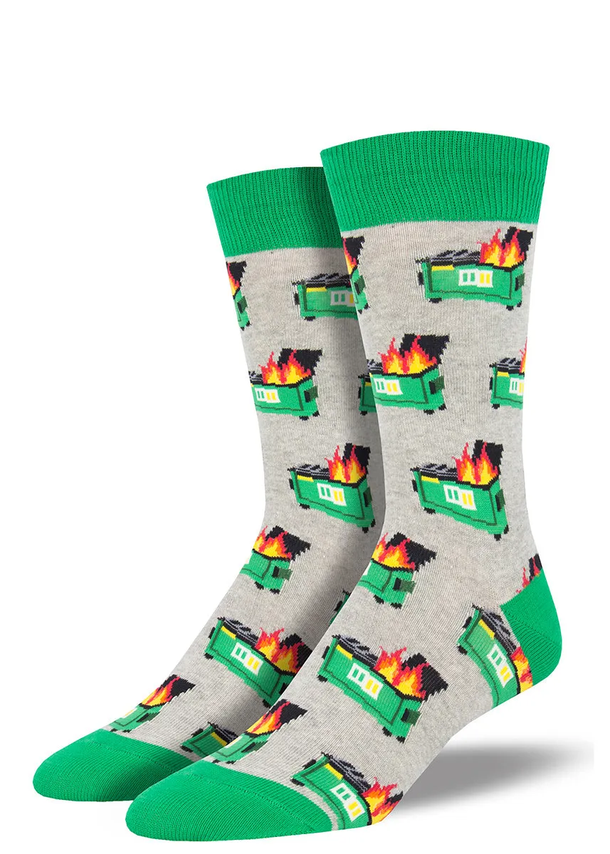 Dumpster Fire Men's Socks