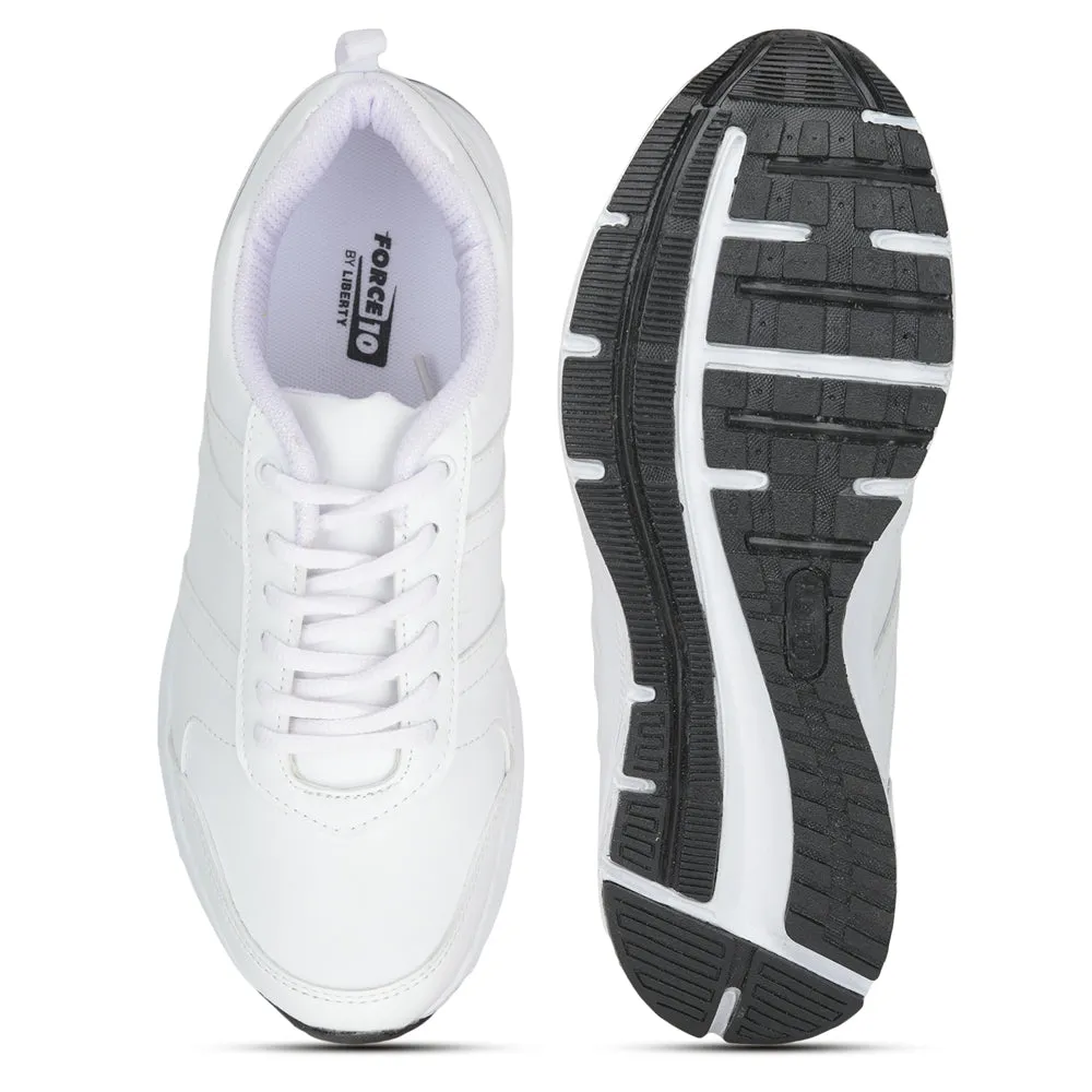 Force 10 By Liberty FORCE-8 Sports Lace Up Running Shoes Men - WHITE