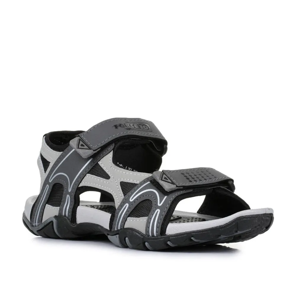 Mens Sporty Grey Sandals LXI-20 by Liberty - Force 10 Collection