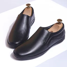 Fortune (Black) Classic Loafer Shoes For Men A8-17 By Liberty