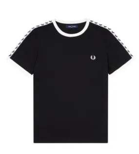 Fred Perry Taped Ringer T-shirt Black