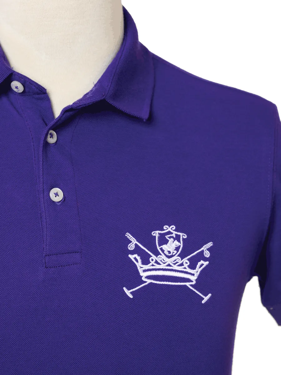 Kings Club Couture Polo Horse Shield Purple Men KCPHS008