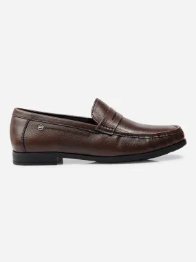 Classic Mens Brown Leather Loafer Shoes (ID1162)