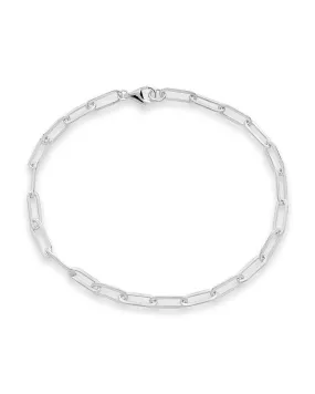 Men's Sterling Silver Paperclip Chain Bracelet