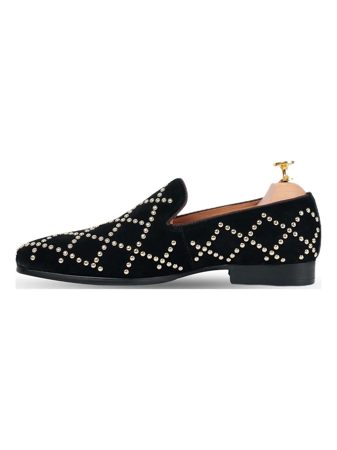 Rocky Studded Black Slip on