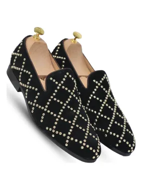 Rocky Studded Black Slip on