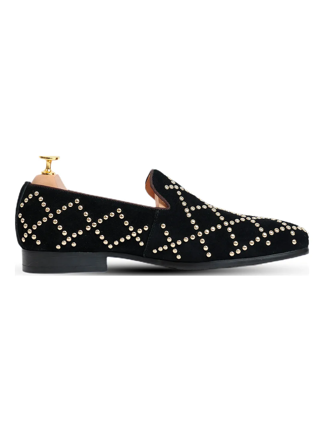 Rocky Studded Black Slip on