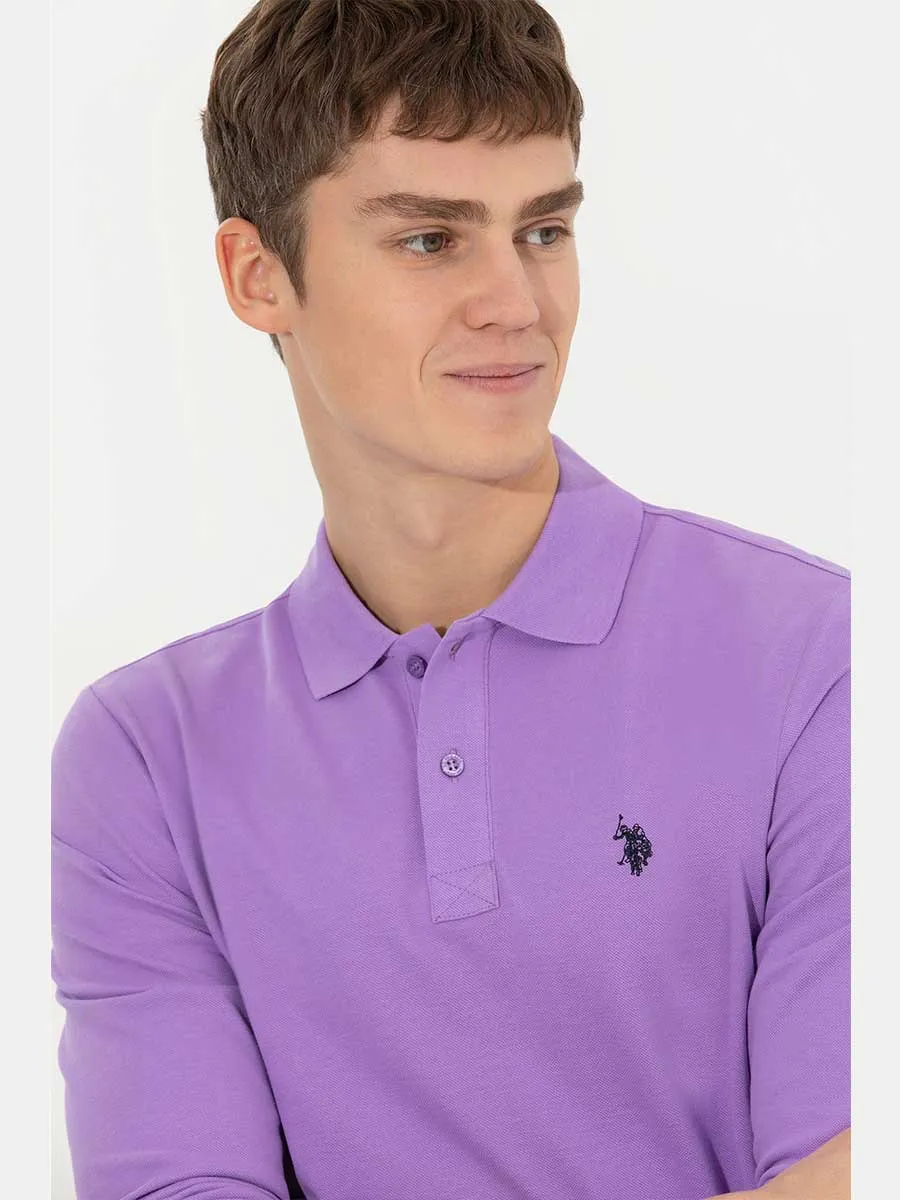 USPA Polo Shirt Men Lilac VR034 USPOM152 Full Sleeve US Polo Assn.