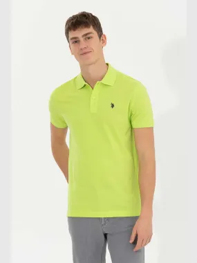 USPA Polo Shirt Men Peanut VR087 USPOM124 Single Color Horse US Polo Assn.